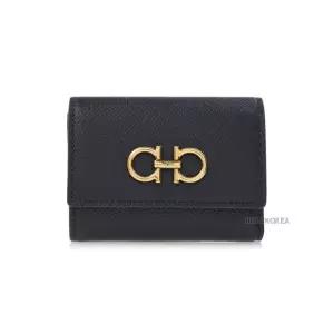 [라벨루쏘] [페라가모] FW25 여성 트리폴드 반지갑 22 0862 NERO 0779894