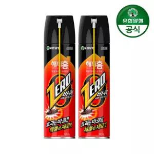 해피홈 바퀴벌레 살충제 제로바퀴 에어로솔 500ml 2개
