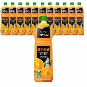 코카 미닛메이드 제주감귤 1.5L X 12개 PET 주스 음료수