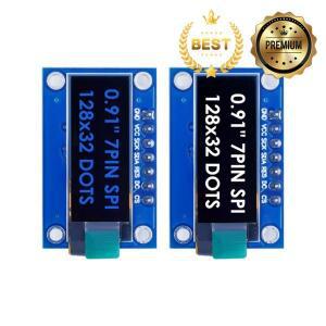 WAVGAT SSD1306 SPI OLED 모듈 아두이노용 스크린 보드 디스플레이 화이트 블루 7 핀 0.91 인치 128x32