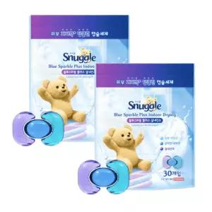 스너글 초고농축 캡슐 세제 블루스파클 플러스 실내건조 30개입 2개