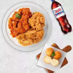 네네치킨 순살양념반후라이드반+네네볼+콜라(1.25L)