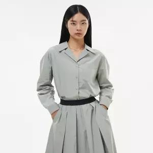 (SET-상의) 오픈카라 원포켓 크랍 블라우스 AP3WB869