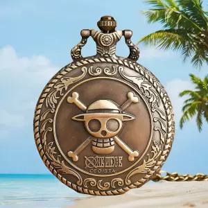원피스 회중 시계빈티지 펜던트 태엽 목걸이 청동