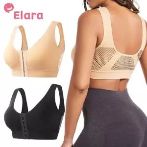 엘라라 앞후크 스포츠브라탑 여성 필라테스 헬스 운동 요가탑브라 빅사이즈 노와이어 임산부 지퍼브라