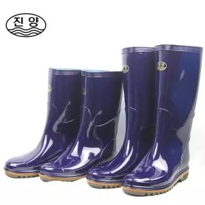 진양국산고급 남자장화 청색 패션 위생 장화 긴장화 반장화