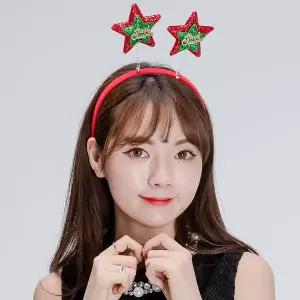 크리스마스머리띠(별) 성탄절 단체선물 파티 머리띠