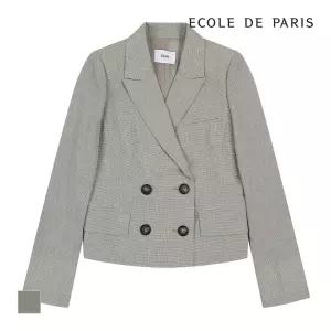 [에꼴드파리] 소매배색 잔체크 자켓_CB28WJA016Z