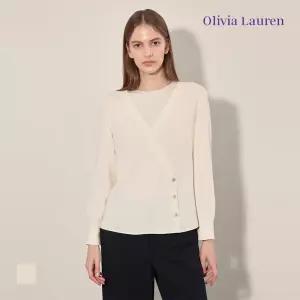 [올리비아로렌] 라운드 랩 블라우스_VOCNL4F8231