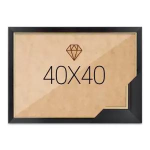 [LFLKQ063_58]보석십자수액자 슬림 액자 엣지블랙 40x40