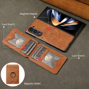 핸드폰케이스 갤럭시 Z 폴드 7 6 5 4 3 폴드4 폴드3 무선 충전 카드 수납 링 폰 케이스