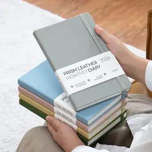 인디고 2026 프리즘 레더 A5 먼슬리 다이어리 (날짜형 25절 월간)