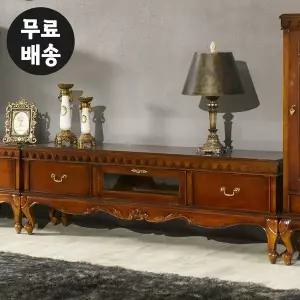 [벤티스가구]세디 마호가니 원목 거실장 엔틱 tv장 티비장 티비다이 TV 수납장 받침대 가구(1500)