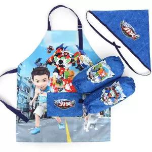 [오키즈]헬로카봇 앞치마세트 [차탄 토시두건3종세트-PM066] [M0509]