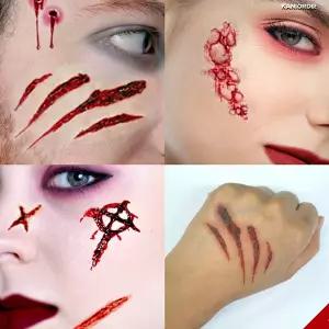 할로윈 스티커 타투스티커 10장 set 가짜피 귀신 좀비 분장 코스튬