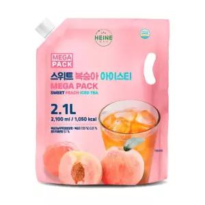 하이네 메가팩 복숭아 아이스티 2.1L x 6개