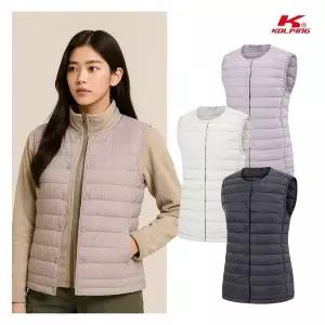 [콜핑] 여성 겨울 웰론 얇은 보온 경량 등산 패딩 조끼 KSC759SV3W