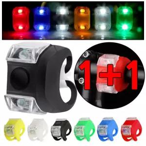 (자전거 실리콘안전등 D타입 CR2032 -2P) 자전거 안전등 led 라이트 후미등 후레쉬 전조등