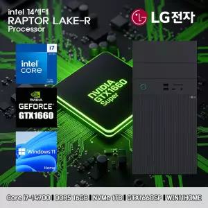 LG 데스크탑 코어i7 14세대 GTX1660SP 컴퓨터 B90MV-I7AR4ST-GTX1660SP WIN11 i7-14700 16GB SSD1TB 고사양