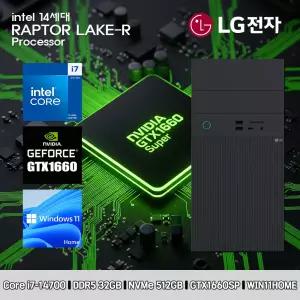 LG 데스크탑 코어i7 14세대 GTX1660SP 컴퓨터 B90MV-I7AR4SD-GTX1660SP WIN11 i7-14700 32GB SSD512GB