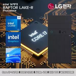 LG 데스크탑 코어i7 14세대 고사양 컴퓨터 B90MV-I7AR4SZ-WIN11 i7-14700 32GB SSD4TB UHD770