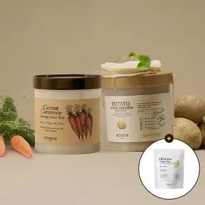 [스킨푸드][쿠폰가29,970원][택2] 패드 60매 당근 외+(증정) 샤인머스캣 패드 40매 리필