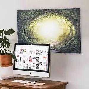 [보리보리/오너클랜]둥근숲 패브릭 포스터 거실 액자 어 대형 침실 S