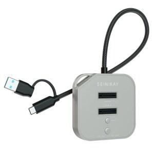 SEINIKay M.2 NVME/AHCI SSD 복제기 - 20Gbps C to C-A 케이블, 오프라인 클론, 도구 없는 디자인, 프로그