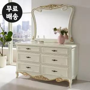 [벤티스가구]라빈 마호가니 엔틱 화장대 세트 원목 서랍장 수납 안방 화장대 수납형 서랍 고급 가구