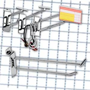 철망 디스플레이용 이중후크 진열대 고리 공구걸이 핀 태그홀더 망선반용