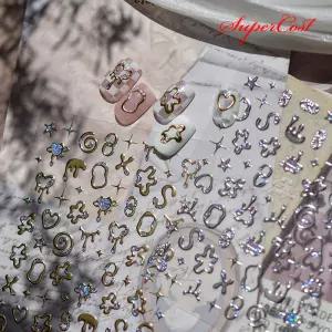 네일아트 화려하고 유니크한 엔틱 메탈 네일스티커