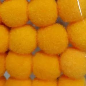 단색 뿅뿅이 원형 솜 방울 만들기 꾸미기 재료 주황색/뽕뽕이/돌봄교실교구/칼라폼/원형솜/칼라솜/색뿅뿅이