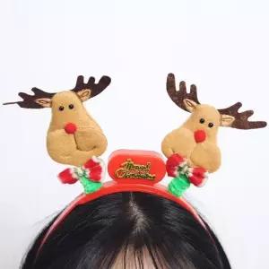 LED 루돌프 얼굴 머리띠 크리스마스용품 크리스마스머리띠 크리스마스헤어밴드 크리스마스소품