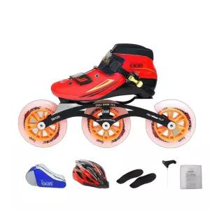 성인용 인라인 스피드 스케이팅 슈즈 상급자 선수용 4휠 xIw0d