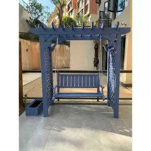 화단 아치 정원 그네 지지대 터널 장미 넝쿨 울타리 야외그네 - 브라운