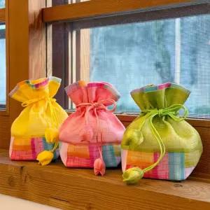 모시 색동복주머니 세뱃돈주머니 전통매듭 명절 오색