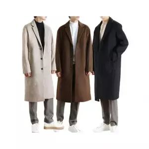 정품발송 어스앤뎀 남자 3버튼 싱글 울 롱코트 352723