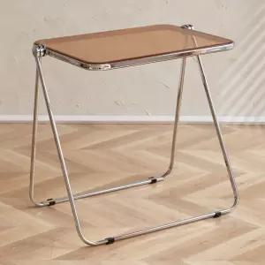 아크릴 접이식 테이블 휴대용 틈새 투명 사이드 코너