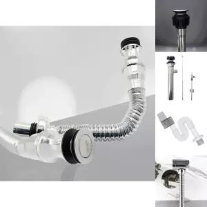 스텐 자동 폽업 자바라 트랩 일체형 배수관 AJBATH/세면대/물마개/세면기/팝업/부품/배수구/부속/배관/배수