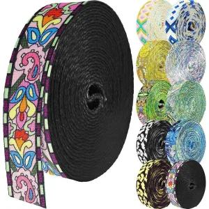 웨이빙 끈 클라이밍 암벽등반 1.5인치 패턴 나일론 웨빙 벨트 스트랩 지갑 백팩 안전벨트 가방 수하물용