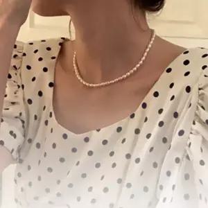 쌀알 담수 진주 패션 목걸이 천연 소재