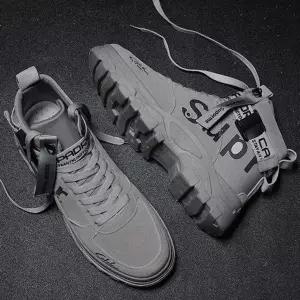 하이탑 레터링 유니크 4컬러 스니커즈 키높이 남자-WFGVV3H