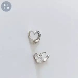(silver925) heart onetouch earring-WE9C8CC