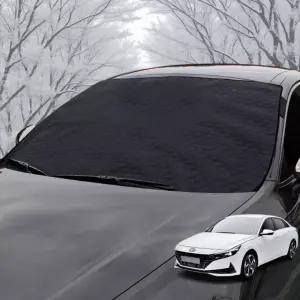 현대 아반떼CN7 국산 차량 성에방지커버 햇빛가리개 사계절용 앞유리 덮개 블랙박스형 일반형