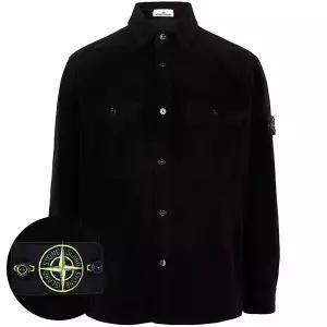 스톤아일랜드 25FW 블랙 코듀로이 컴포트 핏 오버 셔츠 151200012 S0212 V0029