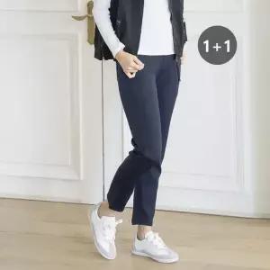 엄마옷 마담4060 1 + 1 쫀쫀배기핏밴딩팬츠 중년여성바지 데일리 -ZMPN2509002-