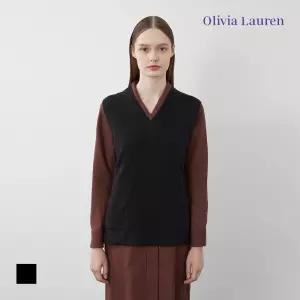 [올리비아로렌] A라인 포켓 V넥 베스트_VOBBN3W9151