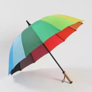 무지개 자동 우산 장우산
