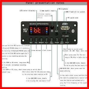DC 12V 225W 50W Amplifier Car Audio Usb TF FM Radio Module Bluetooth Mp3 WMA Decoder Board Mp3 Playe