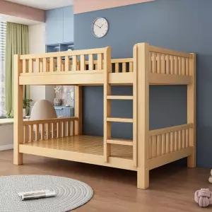 2층침대 이층 침대 원목 성인용 계단 학생 2층 사다리